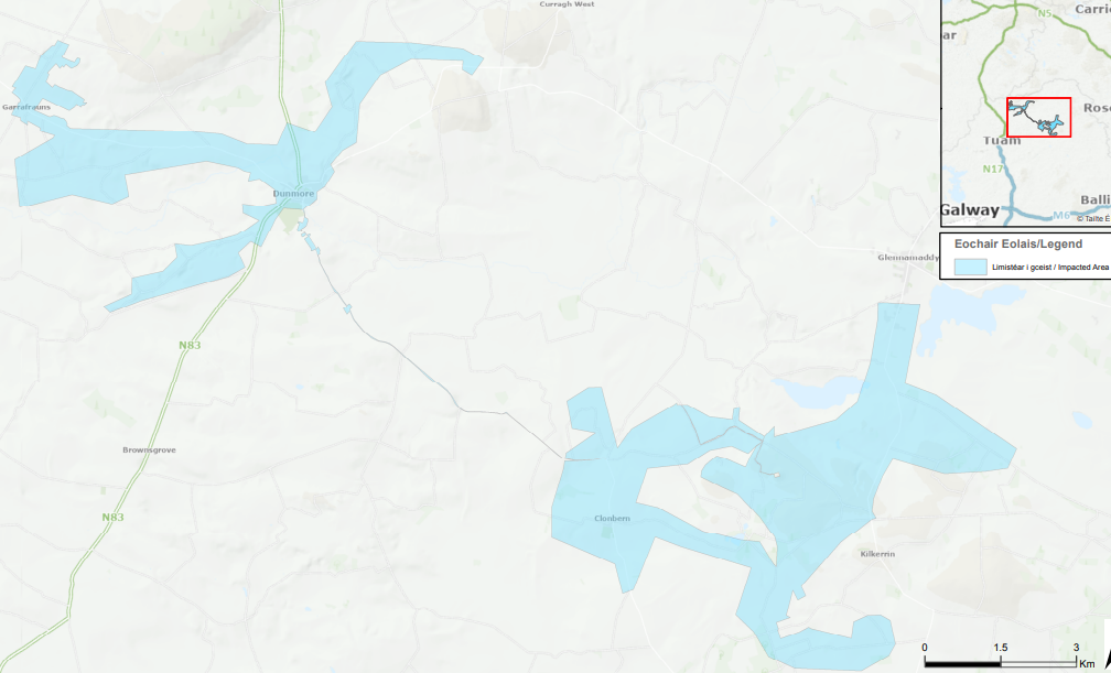 Dunmore Glenamaddy map