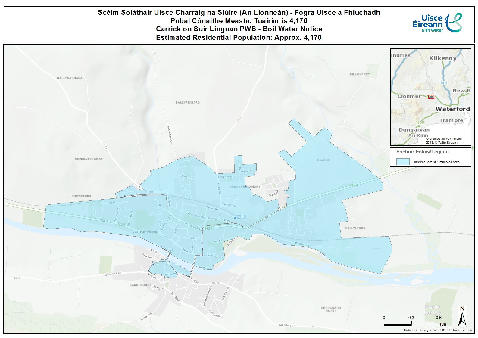 Carrick-on-Suir Linguan BWN supply zone