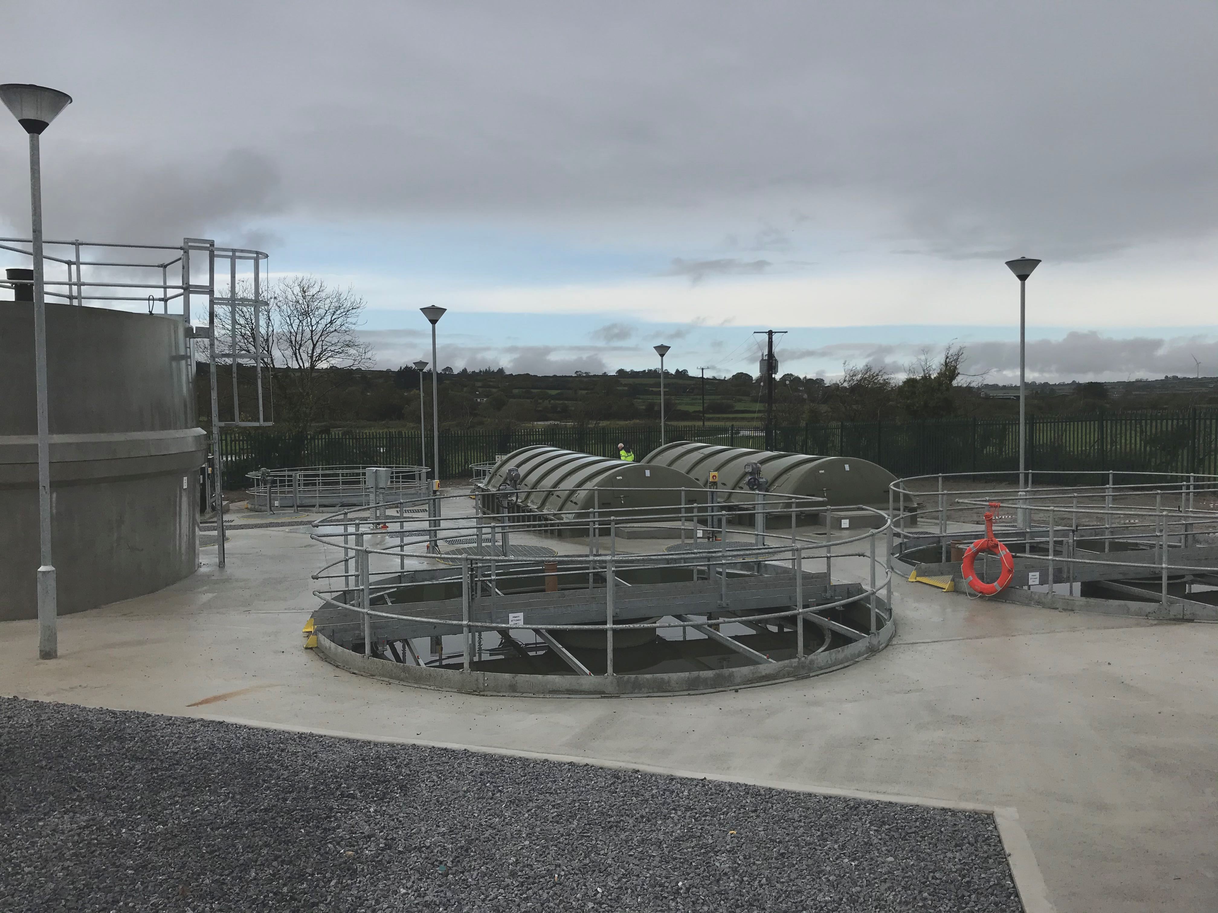 A wastewater treatment plant