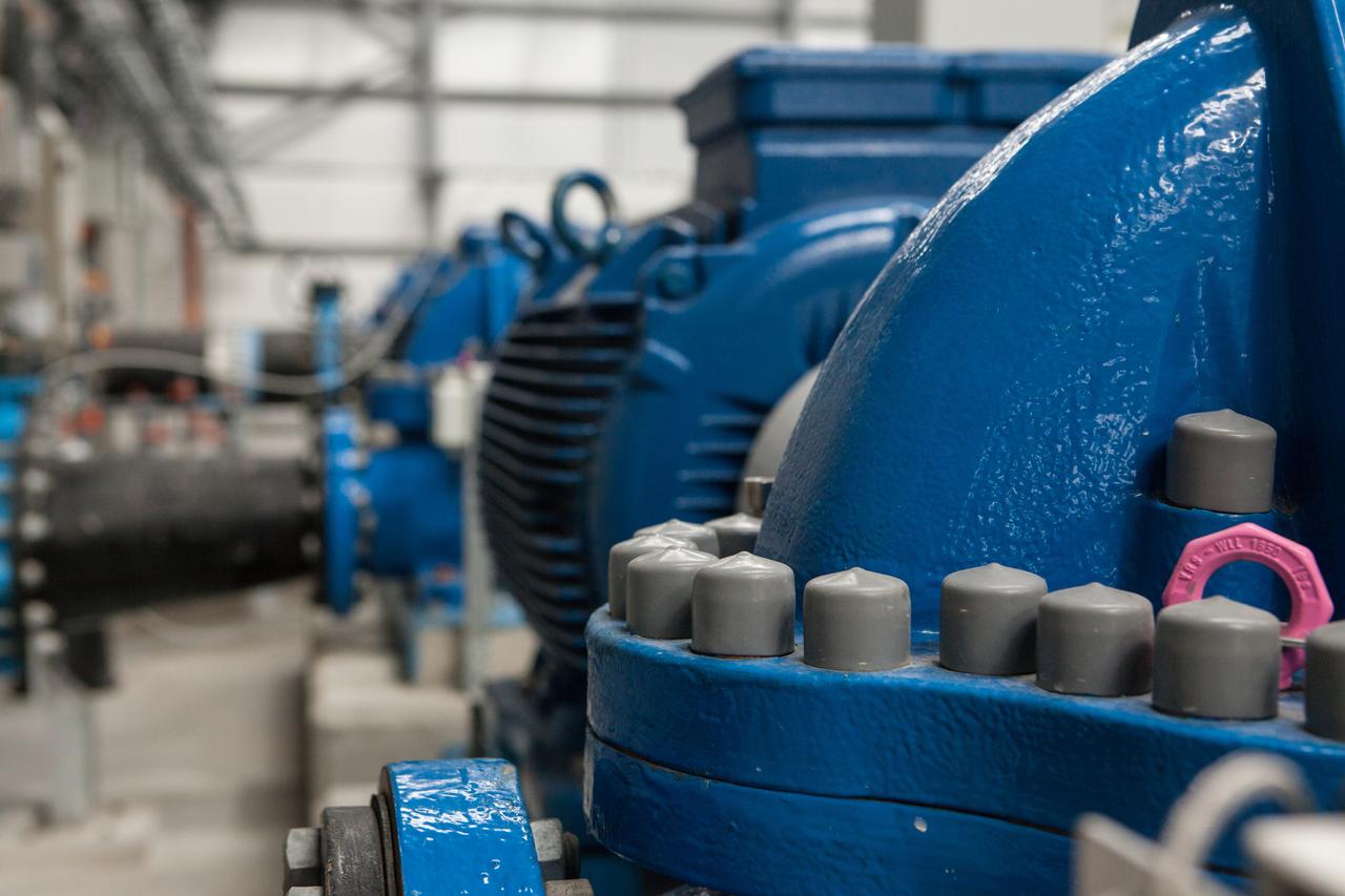 Machinery at a water treatment plant