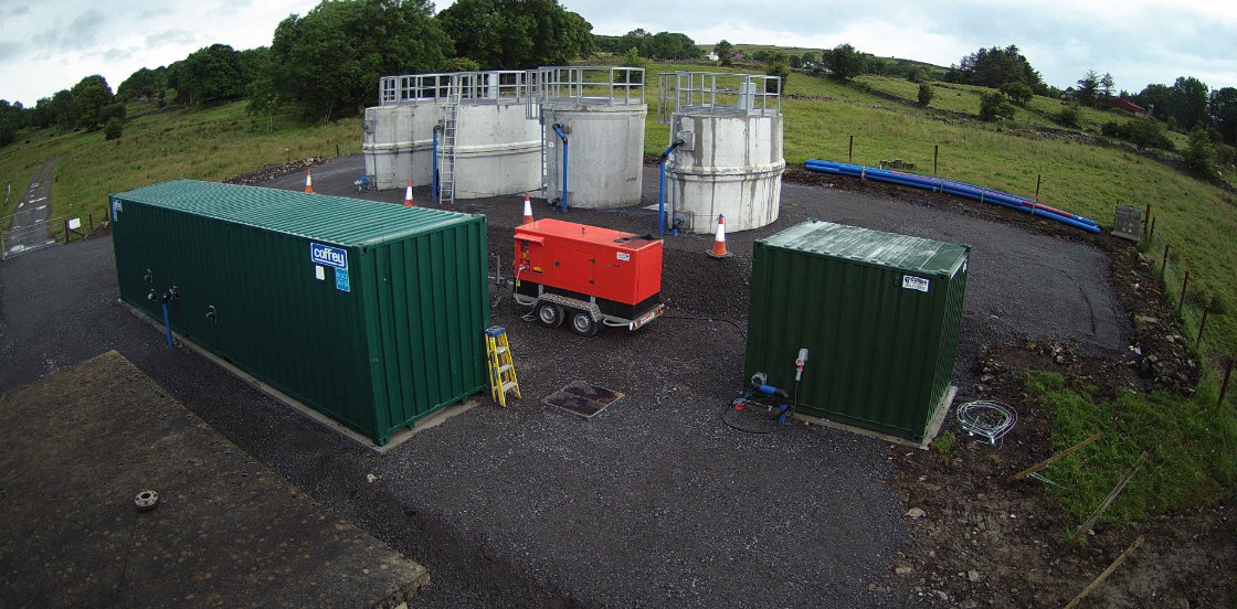 A containerised water treatment plant in Ballymagroarty