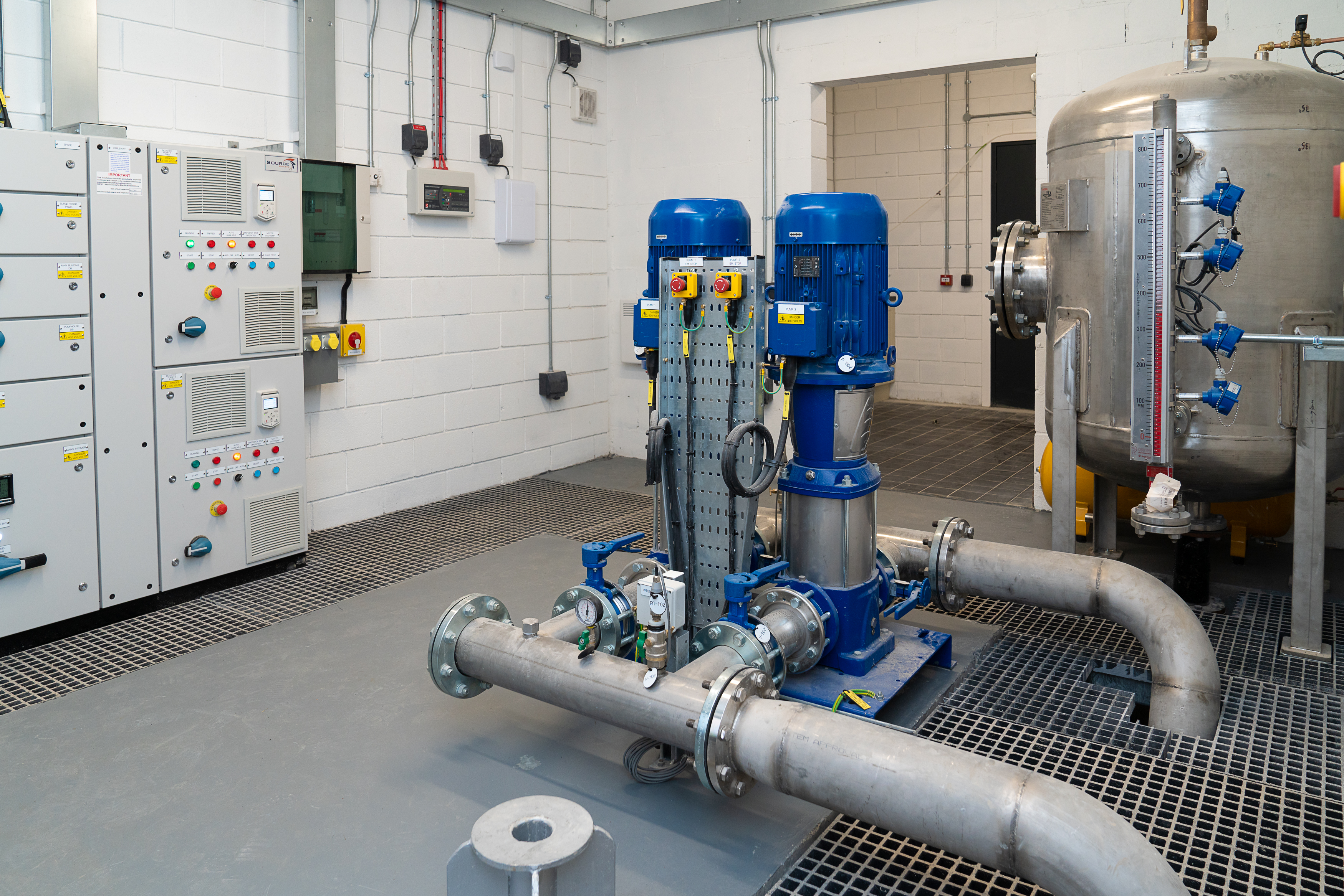 Inside a water treatment plant