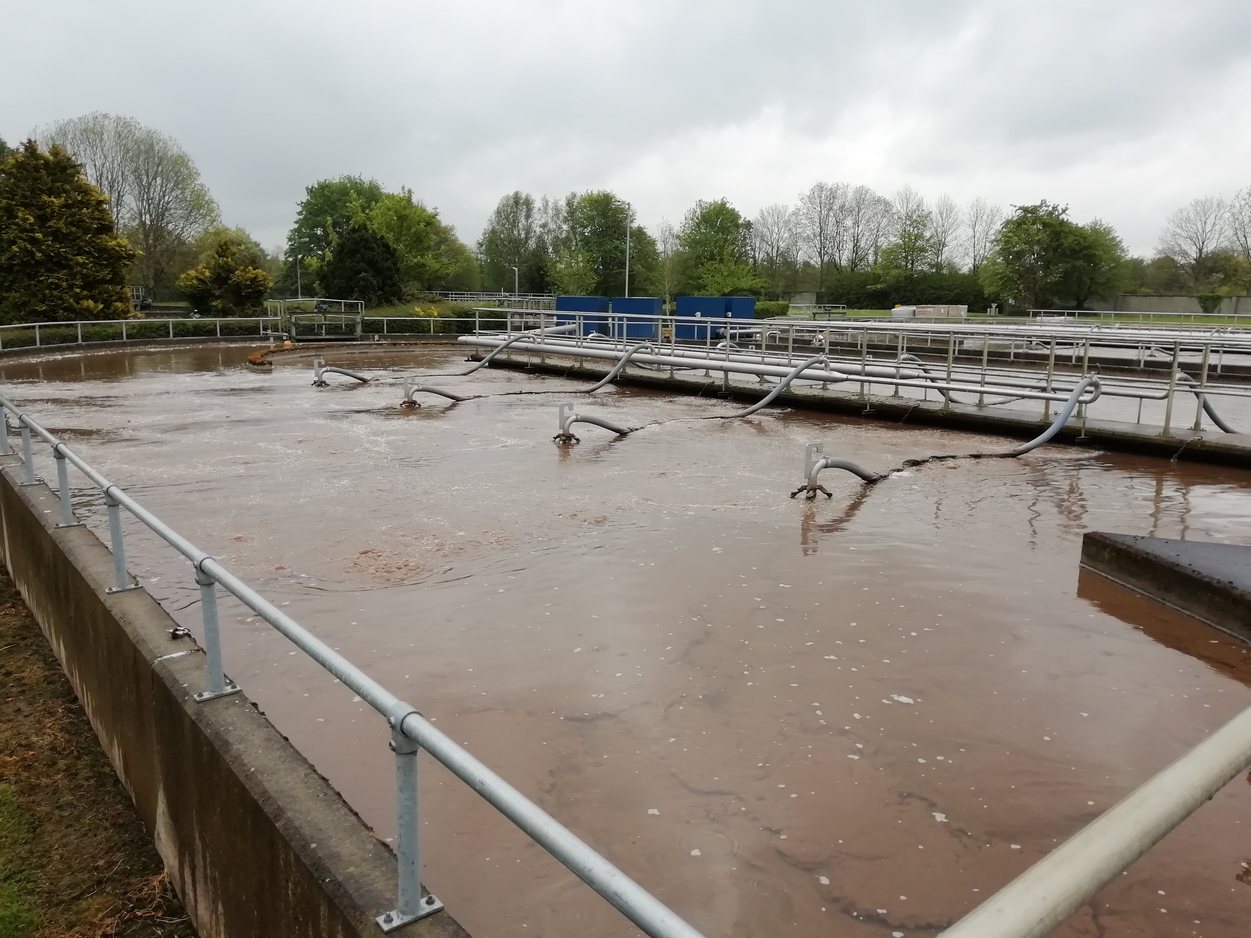 A wastewater treatment plant