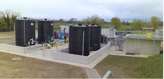 Tanks in a water treatment plant