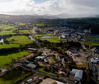 Aerial view of Ballybofey