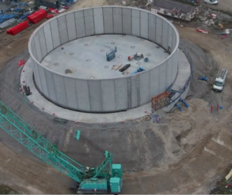 Construction of a reservoir at Windmill Hill